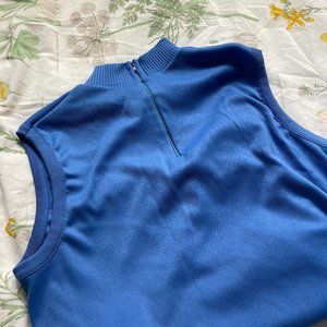 Vintage blue mock neck tank